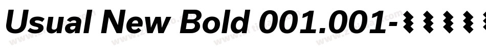 Usual New Bold 001.001字体转换